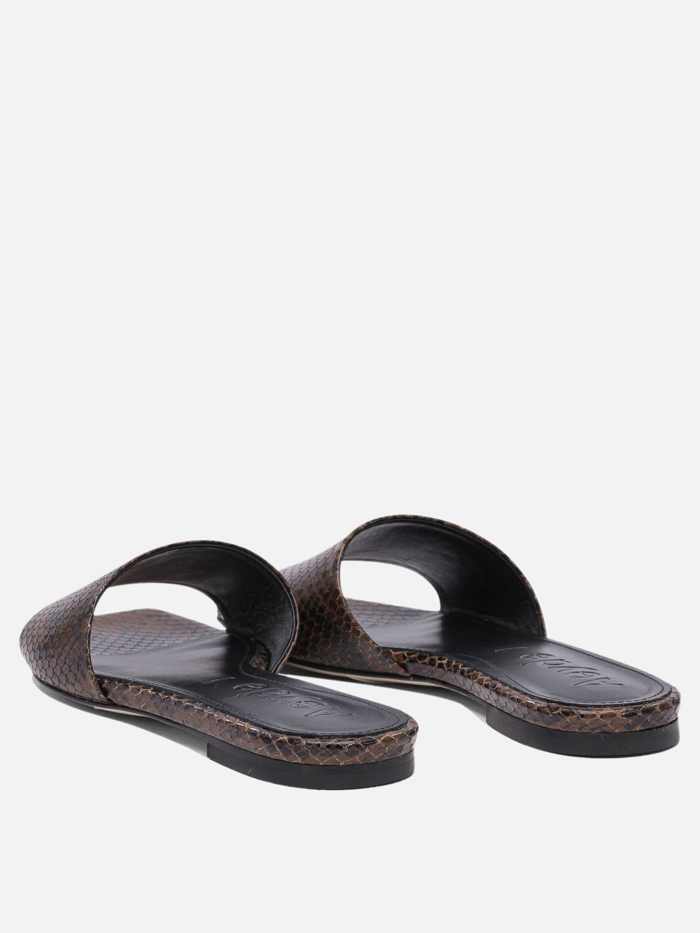Flat sandals 100% goat leather - 100% cow leather  Brown - Aeyde Women | PDP | VIETTI Online Store | thumbnail_4