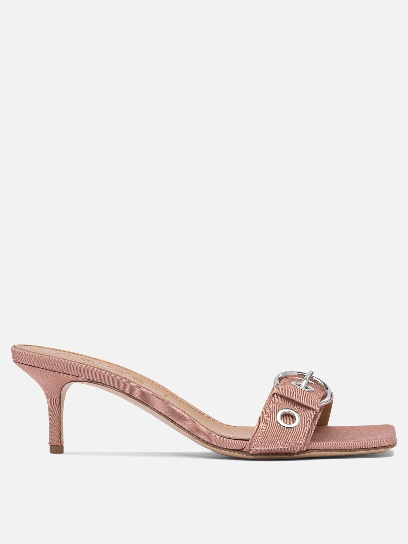 Heeled sandals 100% fabric - 100% leather  Pink - Aeyde Women | PDP | VIETTI Online Store | thumbnail