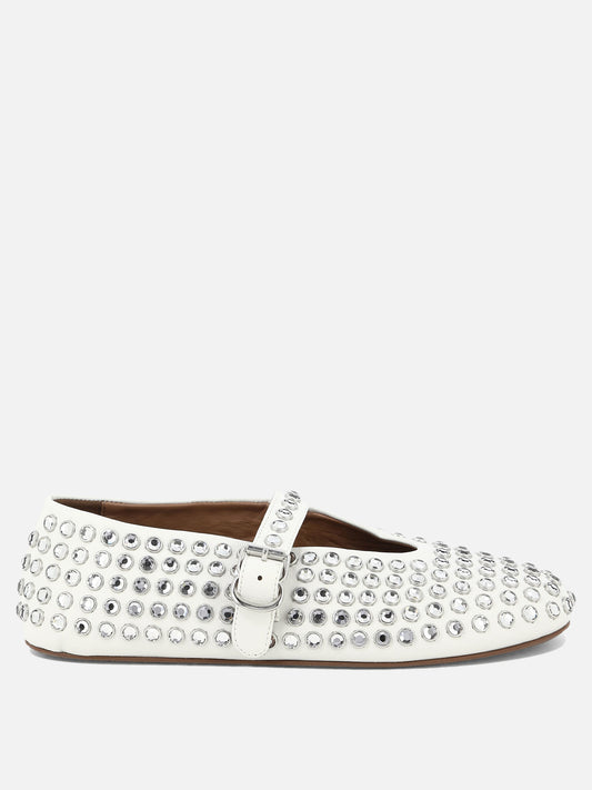 Alaïa Ballerine con strass 10096748_37 White 1