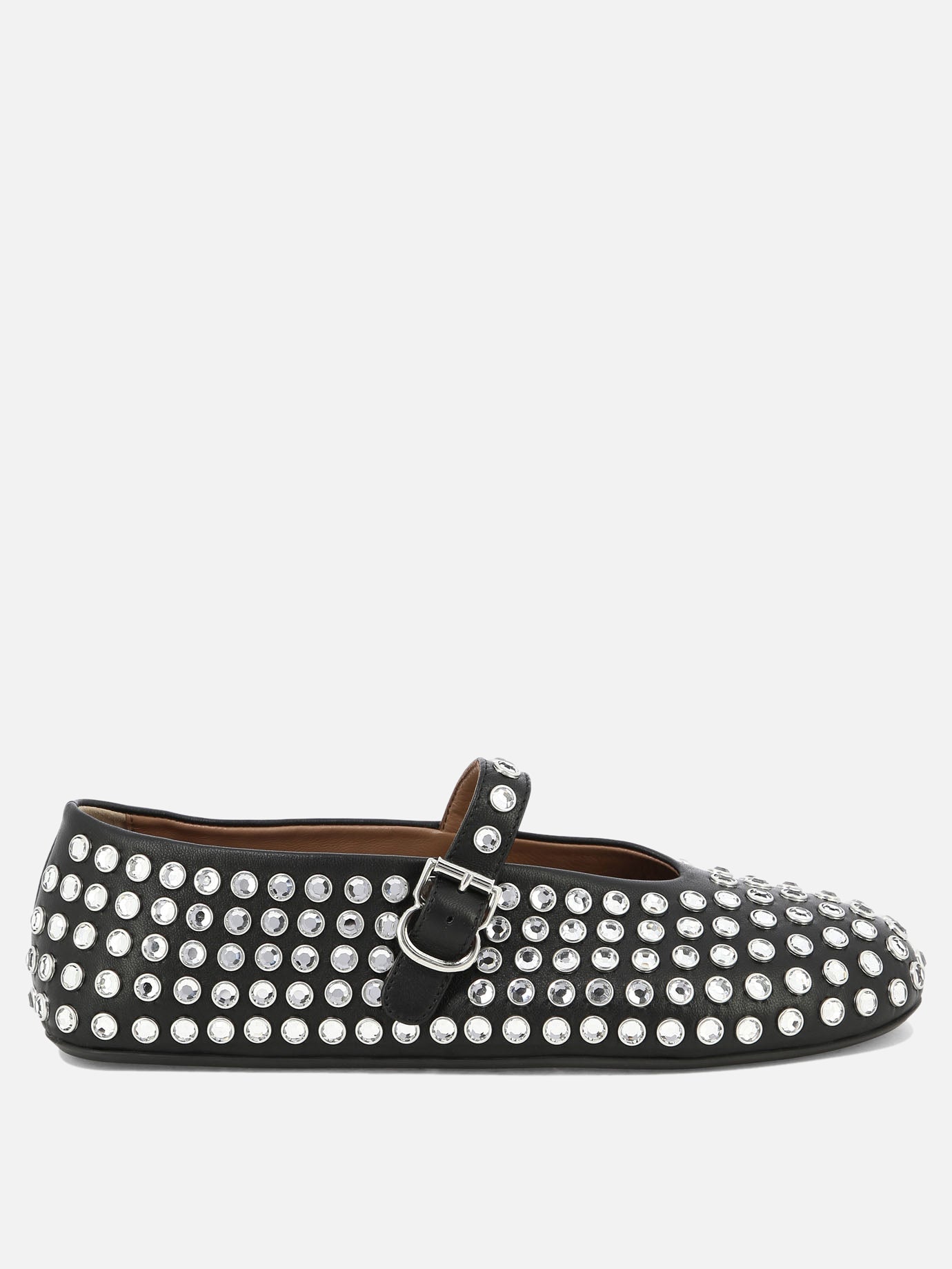 Alaïa Rhinestone ballet flats Black