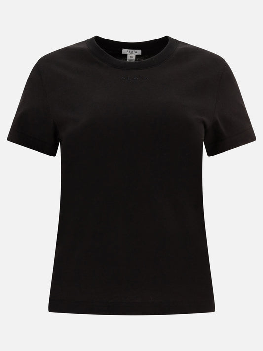 Alaïa T-shirt in cotone 17905835_38 Black 1