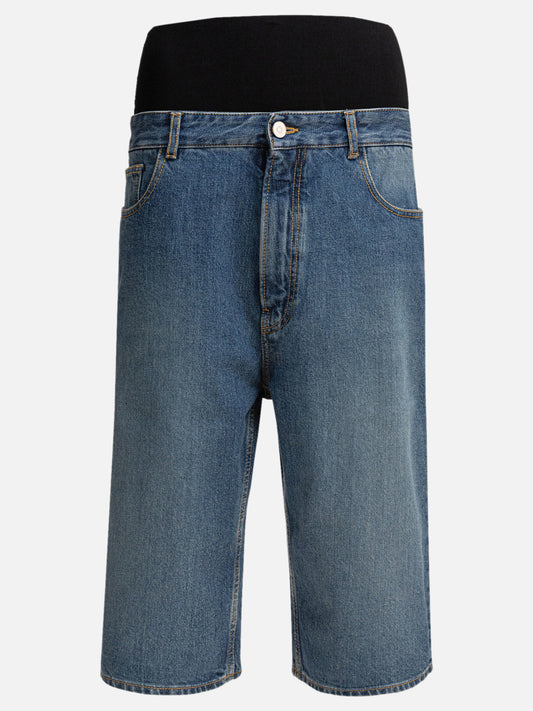 Alaïa Bermuda con cintura in maglia 12349007_36 Blue 1
