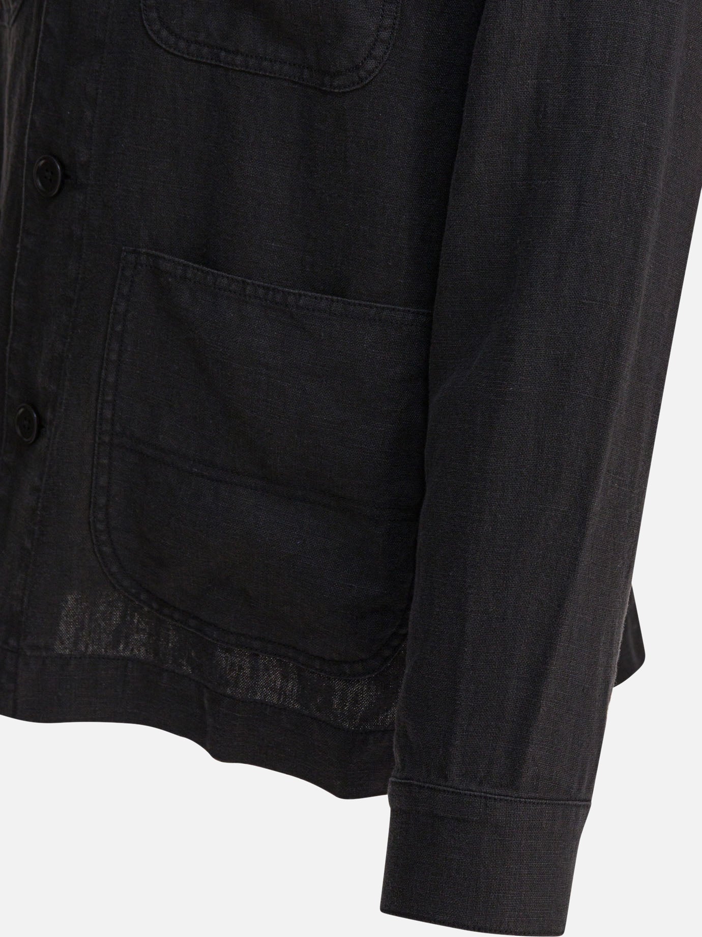 Alex Mill Linen work jacket 12746111_S Black thumbnail_4