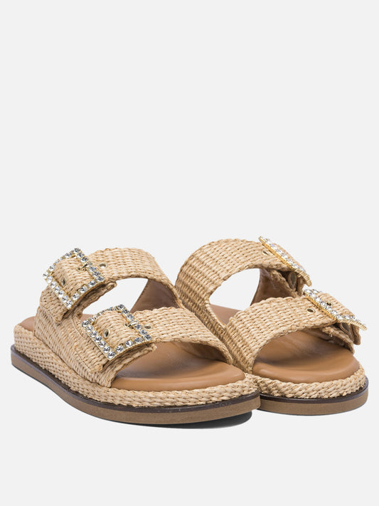 Flat sandals 100% rafia - 100% rubber  Beige - Alibi Women | PLP | VIETTI Online Store | 2
