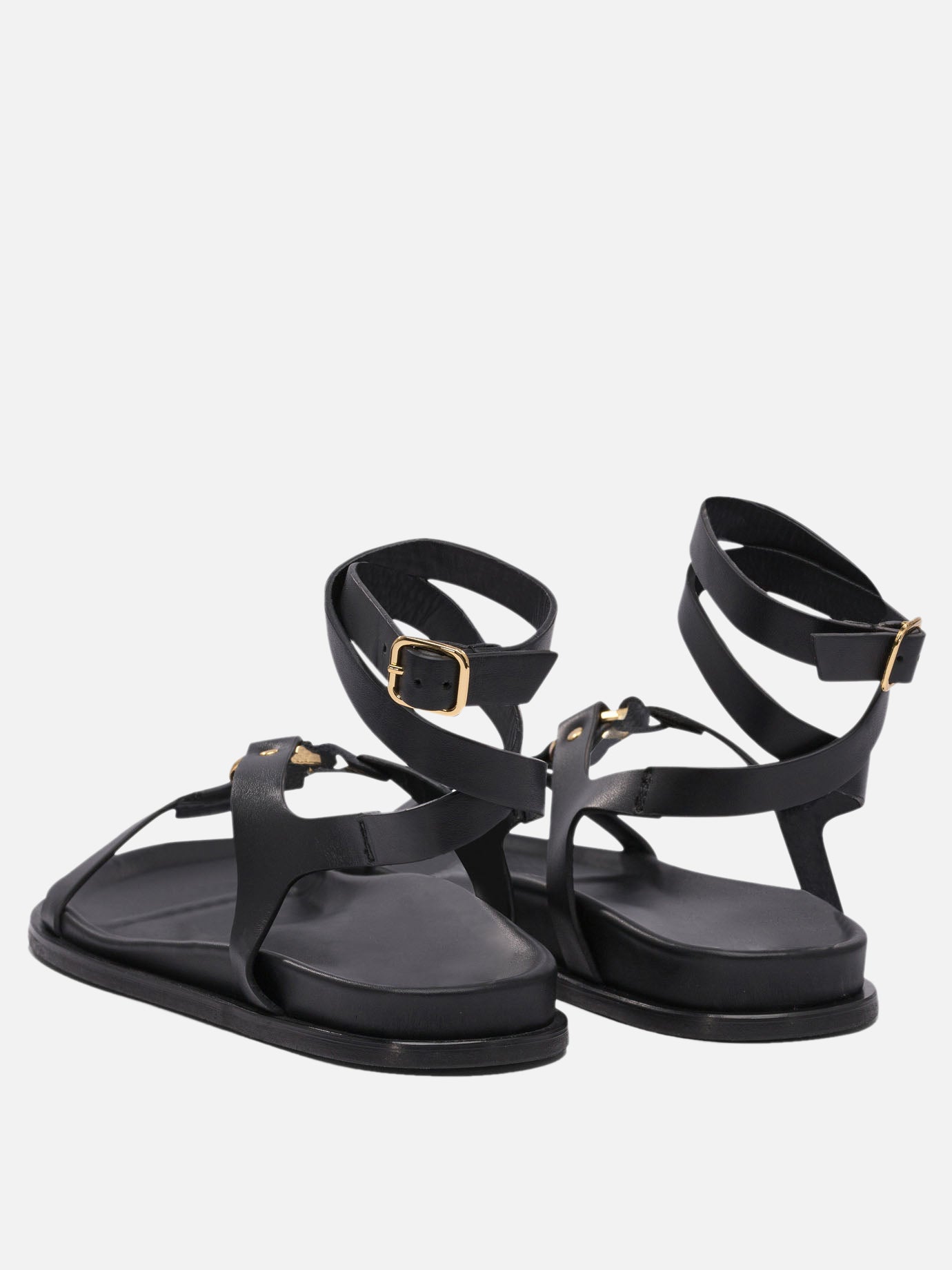 Flat sandals 100% cow leather - 100% cuerolite  Black - Alohas Women | PDP | VIETTI Online Store | Zoom-Modal_4

