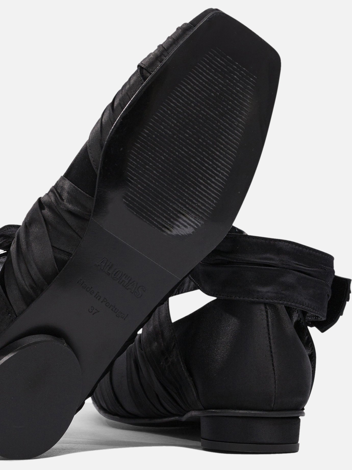 Ballerine classiche 60% polyethylene 40% recycled polyester - 100% cuerolite  Nero - Alohas Donna | PDP | VIETTI Online Store | thumbnail_5