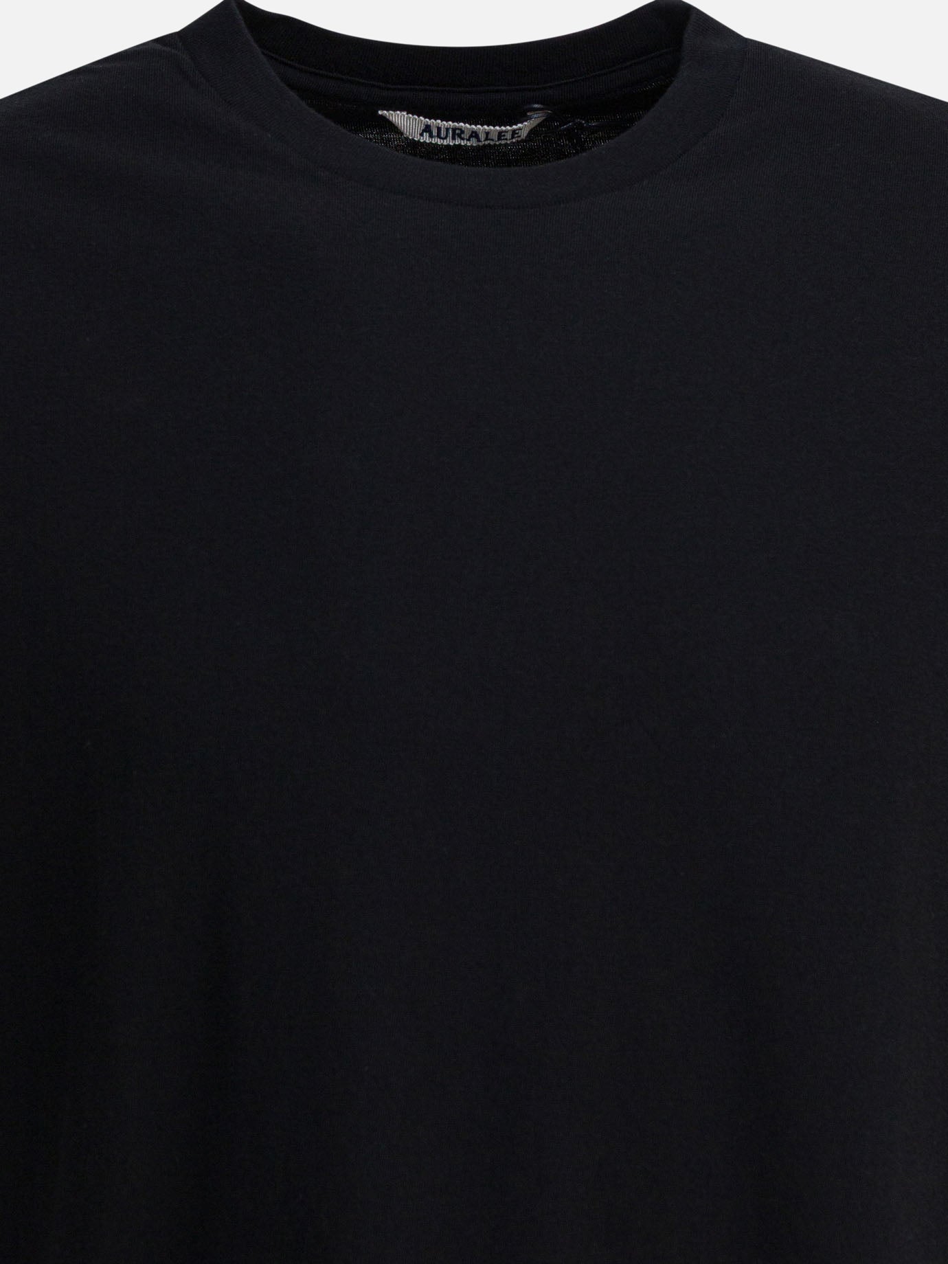 Crewneck t-shirts Solid colour  Black - Auralee Men | PDP | VIETTI Online Store | thumbnail_3