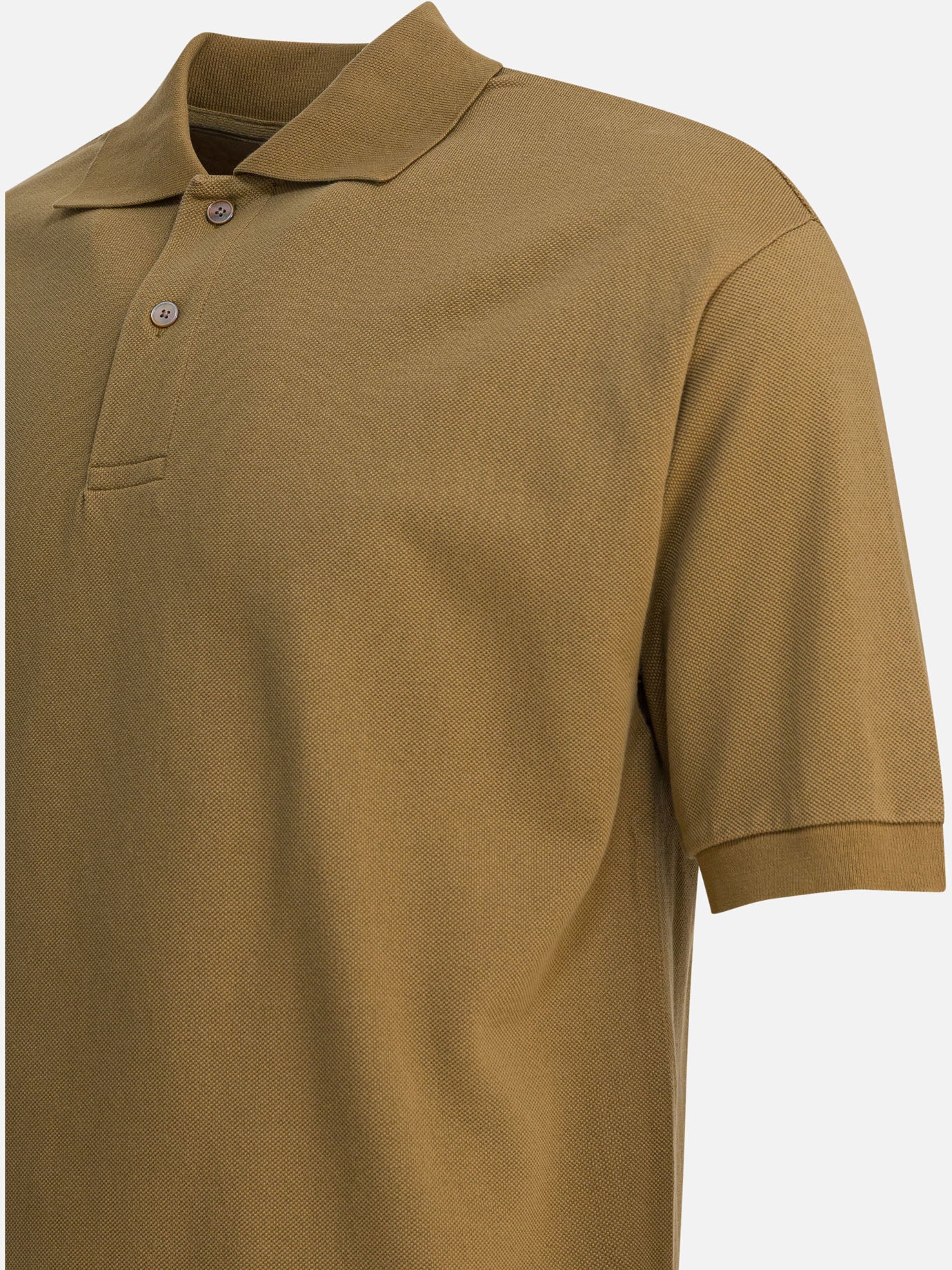 Polo shirts with buttons Solid colour  Beige - Auralee Men | PDP | VIETTI Online Store | thumbnail_4