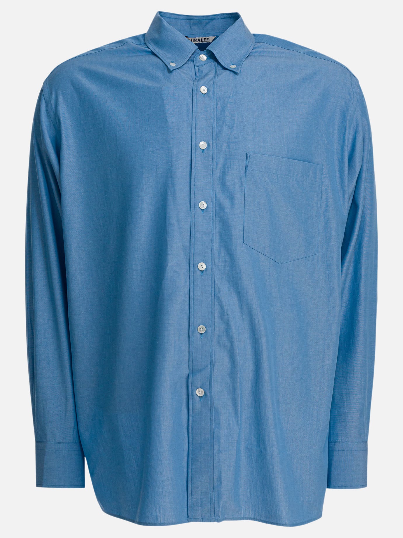 Camicie casual Solid colour  Azzurro - Auralee Uomo | PDP | VIETTI Online Store | Zoom-Modal

