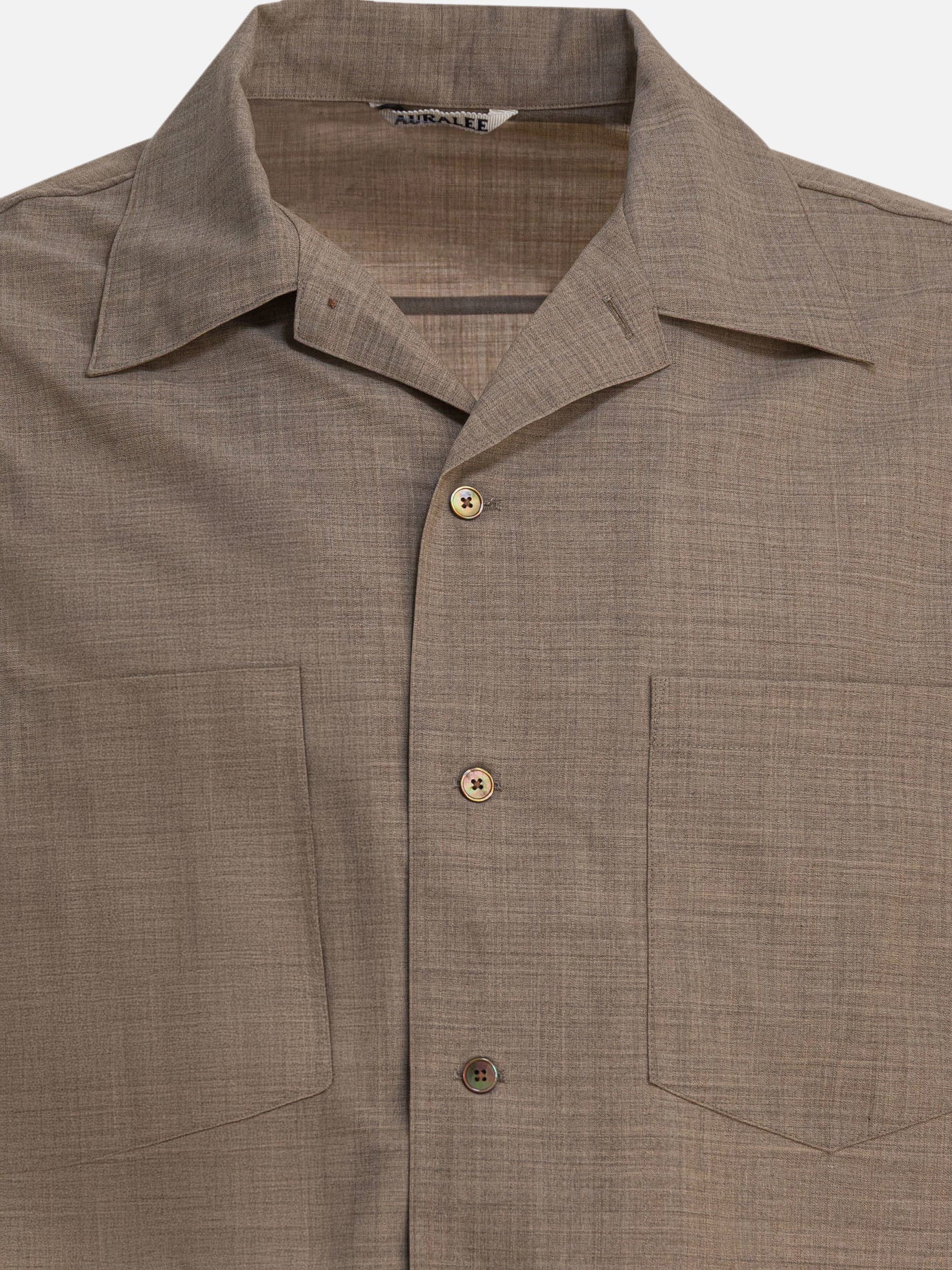 Camicie casual Solid colour  Beige - Auralee Uomo | PDP | VIETTI Online Store | thumbnail_3