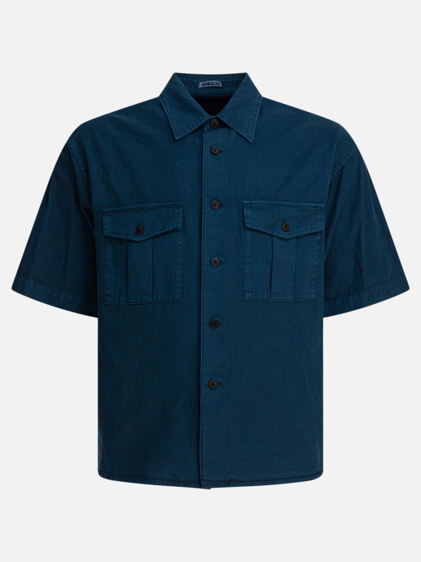 Camicie casual Solid colour  Blu - Auralee Uomo | PDP | VIETTI Online Store | Zoom-Modal
