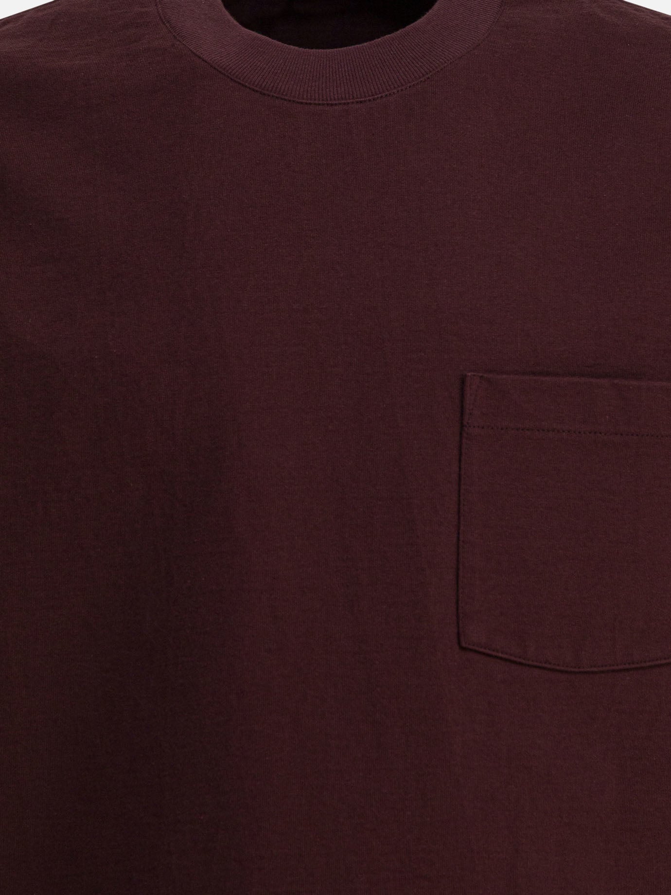 Crewneck t-shirts Solid colour  Brown - Auralee Men | PDP | VIETTI Online Store | thumbnail_3