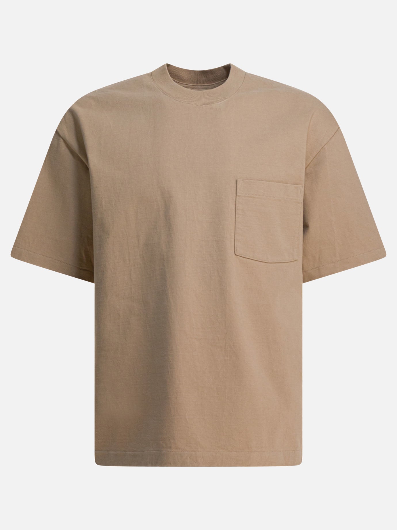 T-shirt girocollo Solid colour  Beige - Auralee Uomo | PDP | VIETTI Online Store | thumbnail