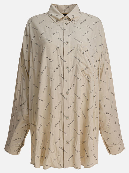Casual shirts Logo  Beige - Balenciaga Women | PLP | VIETTI Online Store 
