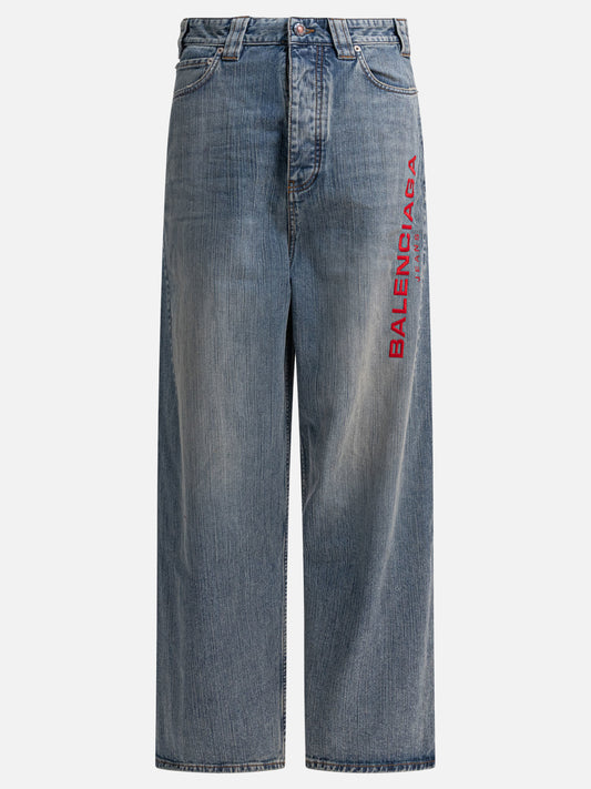 Jeans a gamba larga Denim  Blu - Balenciaga Uomo | PDP | VIETTI Online Store 
