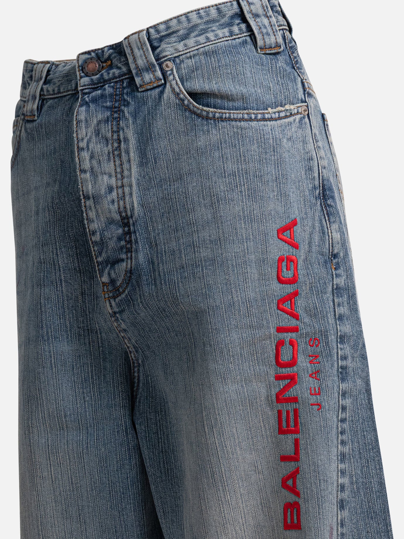Jeans a gamba larga Denim  Blu - Balenciaga Uomo | PDP | VIETTI Online Store | thumbnail_3