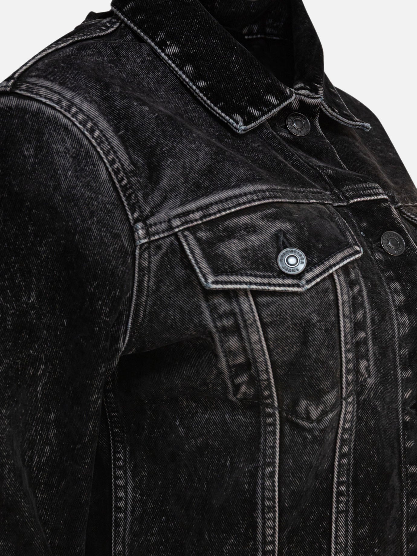 Balenciaga Denim jacket with laces 14620862_38 Black thumbnail_3