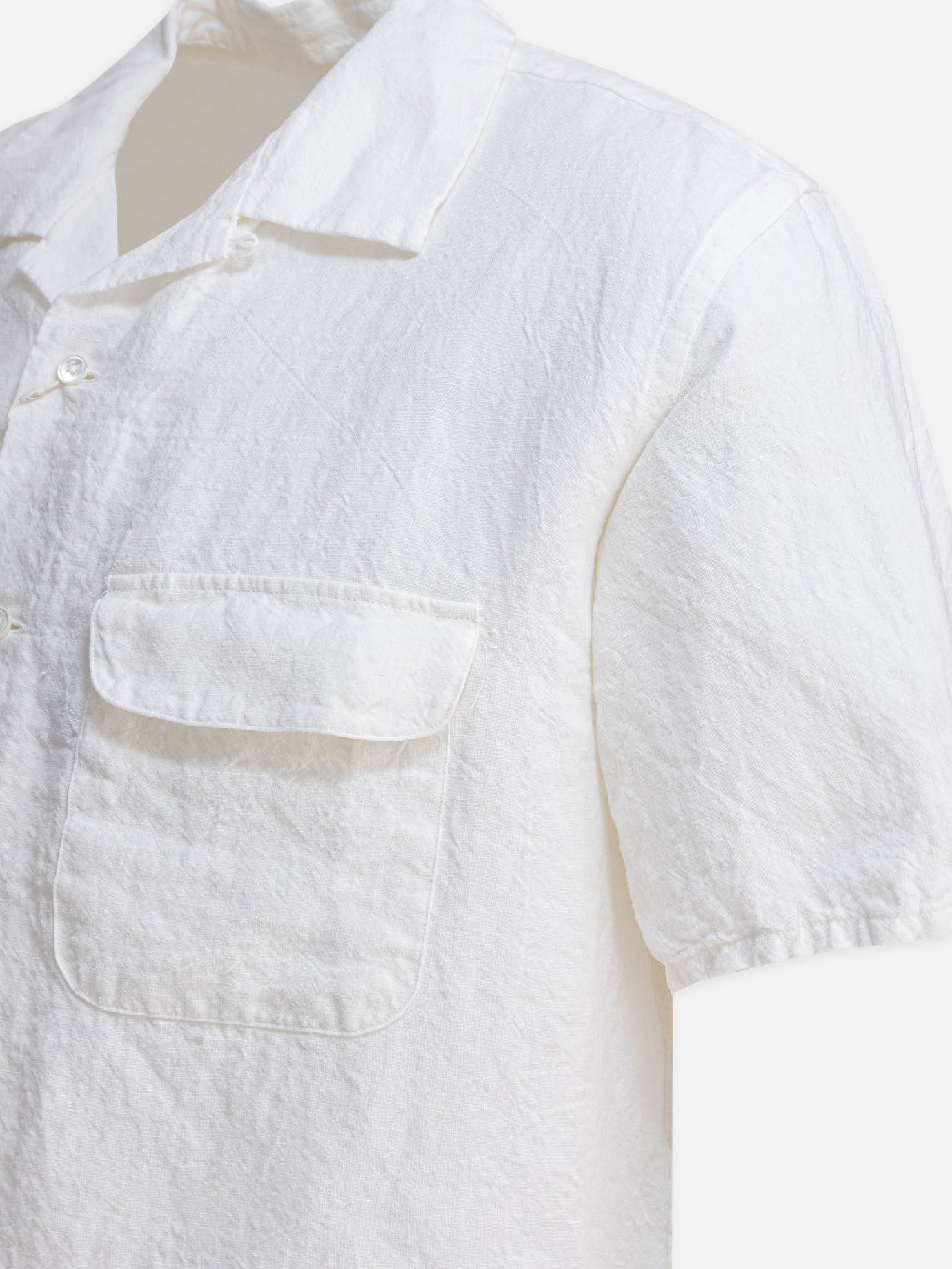 Beams Plus Camp collar shirt 12413913_M White thumbnail_4
