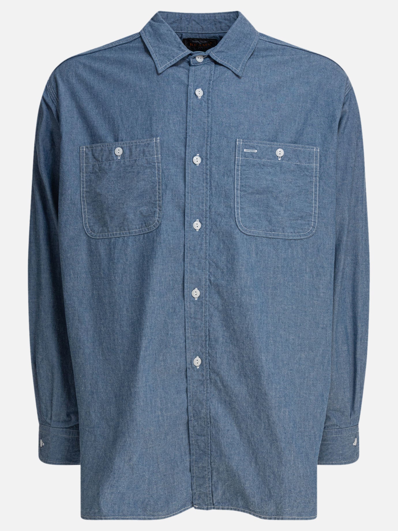 Beams Plus Camicia &quot;Work Chambray&quot; 10849321_S Blue thumbnail_1