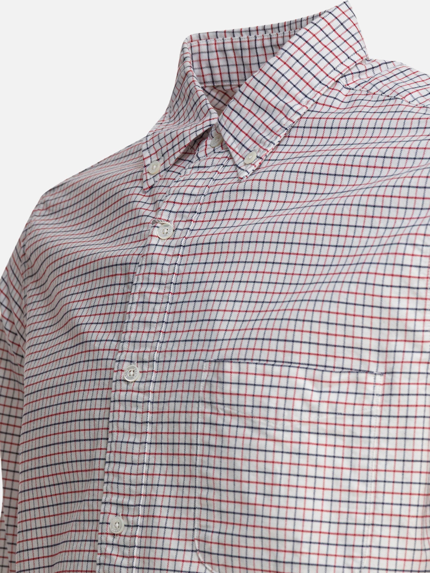 Beams Plus &quot;Oxford Tattersall&quot; shirt 13492144_S White thumbnail_4