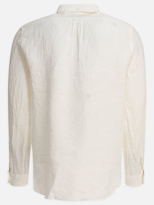 Beams Plus Camicia "Linen Solid" 18874128_S White 2