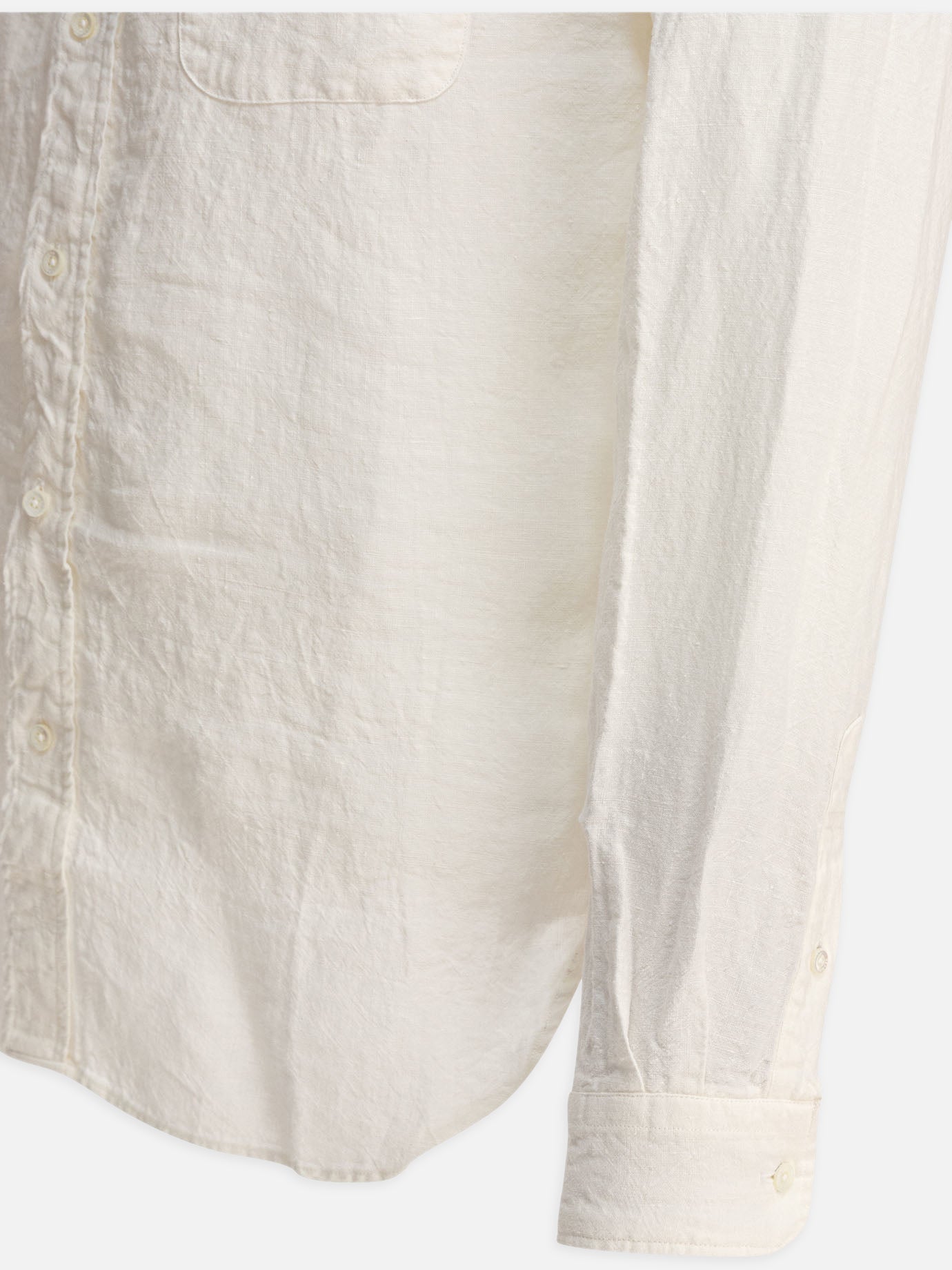 Beams Plus Camicia &quot;Linen Solid&quot; 18874128_S White thumbnail_4