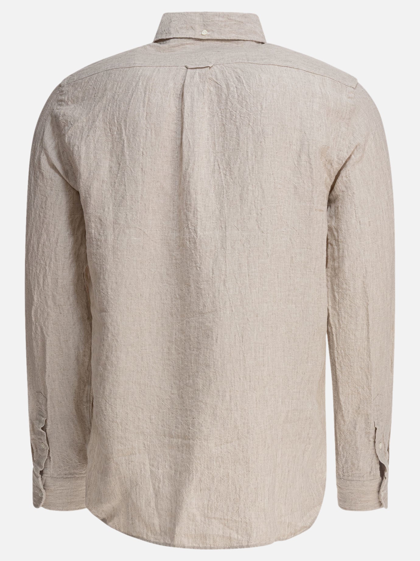 Beams Plus Camicia &quot;Linen Solid&quot; 11870635_S Beige thumbnail_2