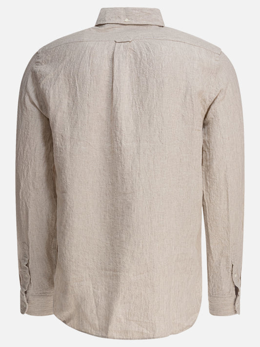 Beams Plus Camicia "Linen Solid" 11870635_S Beige 2
