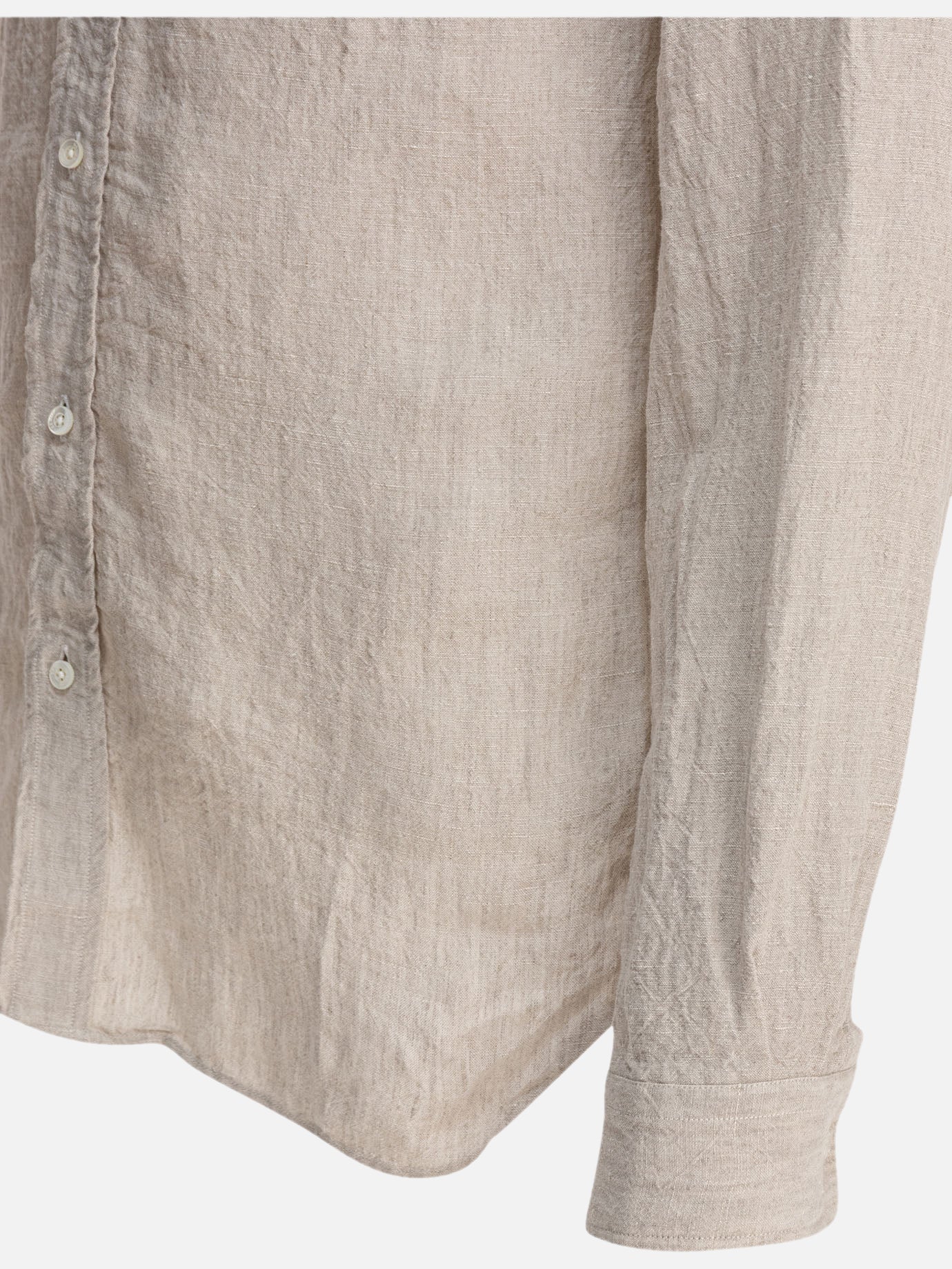 Beams Plus Camicia &quot;Linen Solid&quot; 11870635_S Beige thumbnail_4