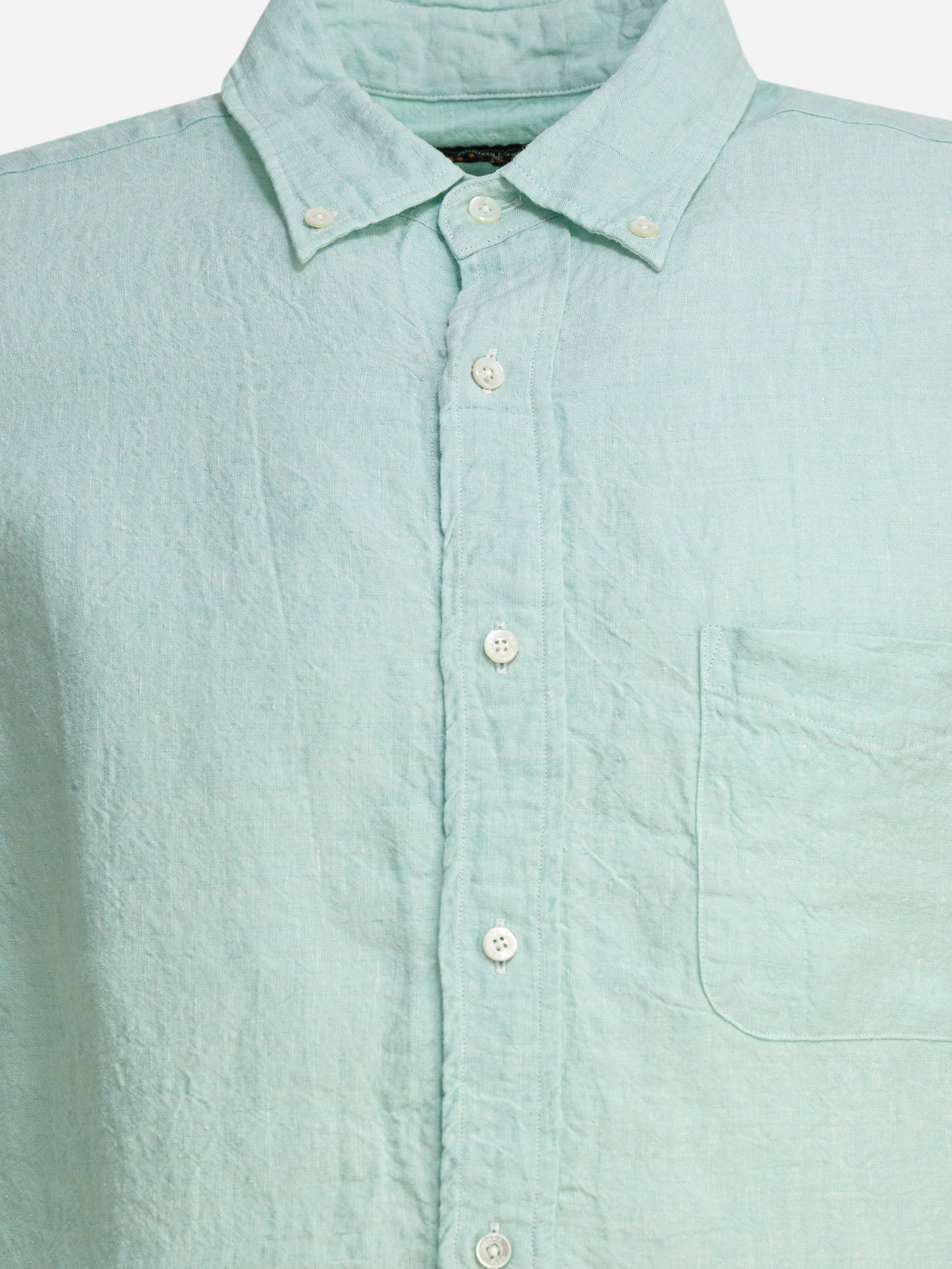 Beams Plus Camicia &quot;Linen Solid&quot; 11670629_S Green thumbnail_3