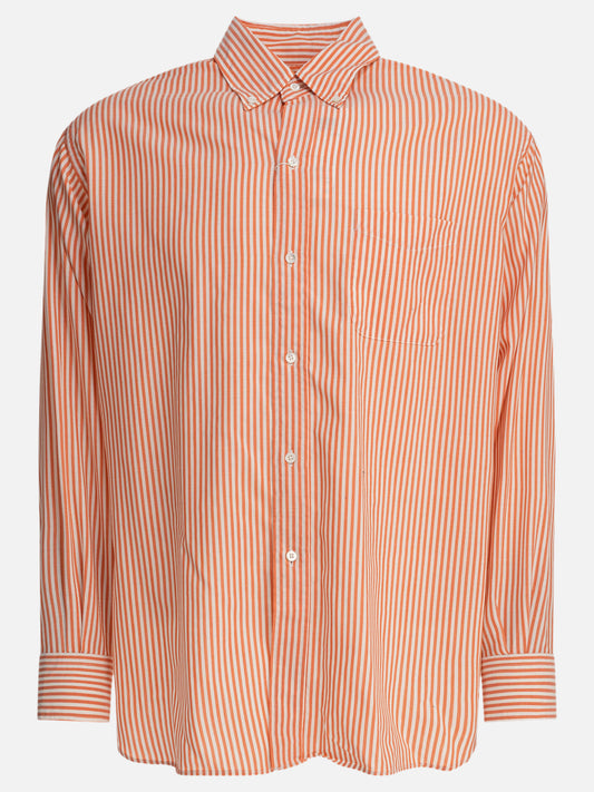 Beams Plus "Wool Stripe" Shirt 12178229_S Orange 1