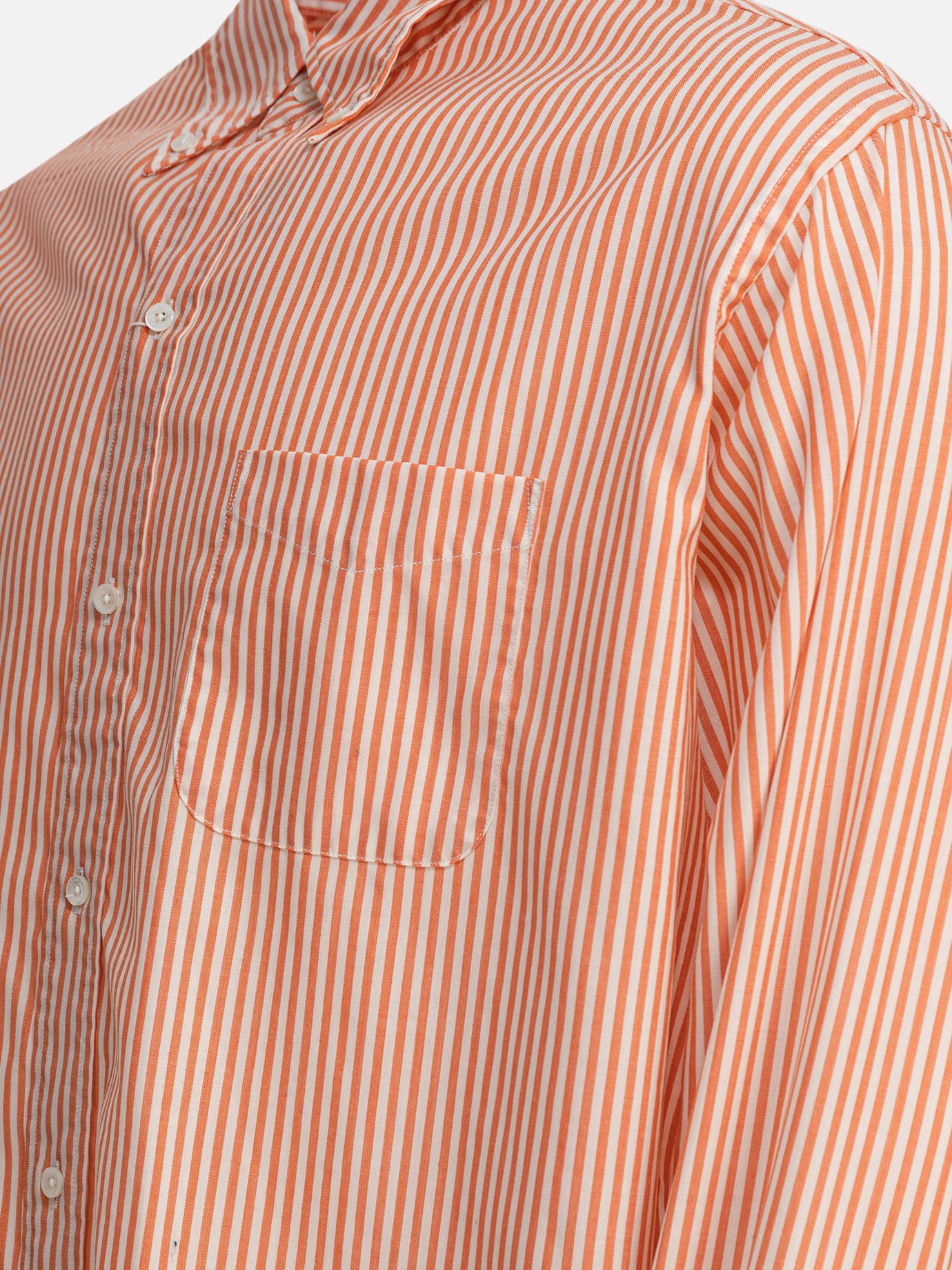 Beams Plus &quot;Wool Stripe&quot; Shirt 12178229_S Orange thumbnail_4