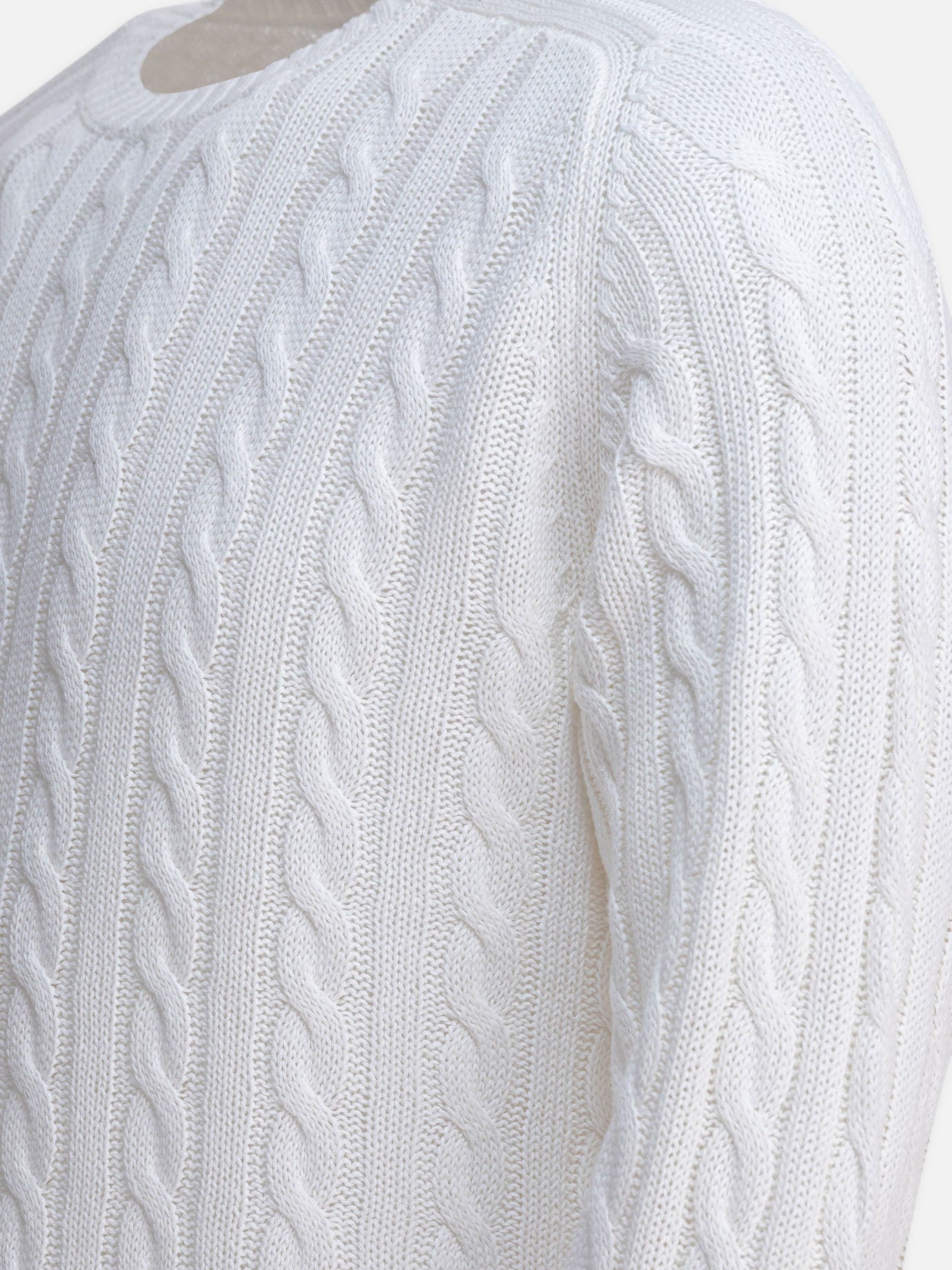 Beams Plus Linen and cotton sweater White