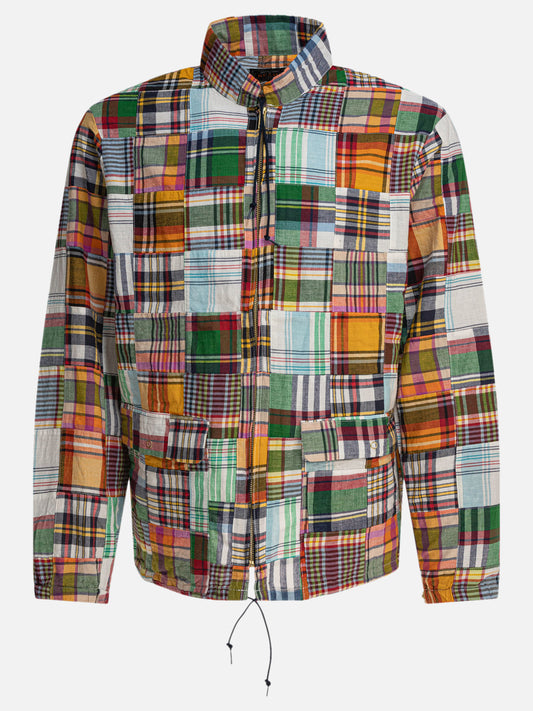 Beams Plus Giacca "Swing Patchwork Madras" 11540958_S Green 1