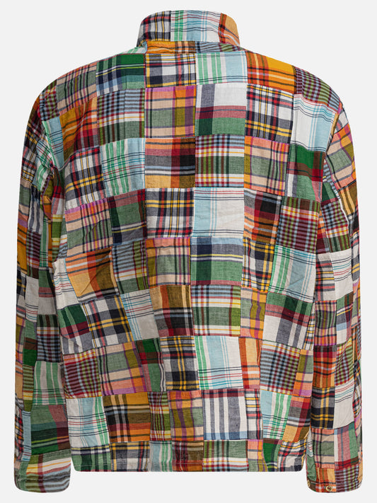 Beams Plus Giacca "Swing Patchwork Madras" 11540958_S Green 2