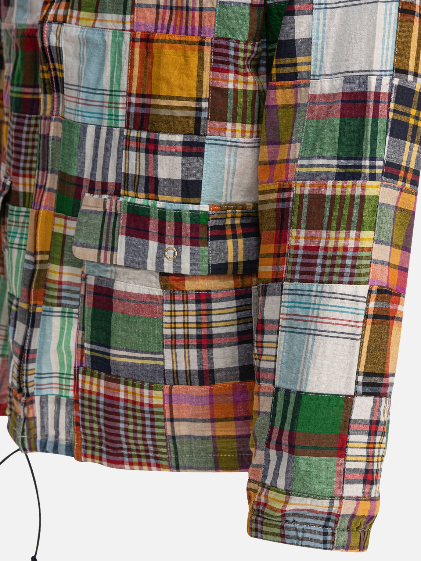 Beams Plus "Swing Patchwork Madras" Jacket Green