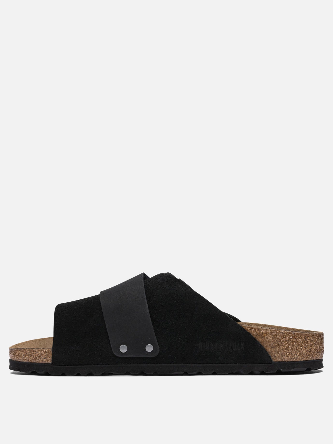 Slides 100% suede - 100% rubber  Nero - Birkenstock Uomo | PDP | VIETTI Online Store | thumbnail_3