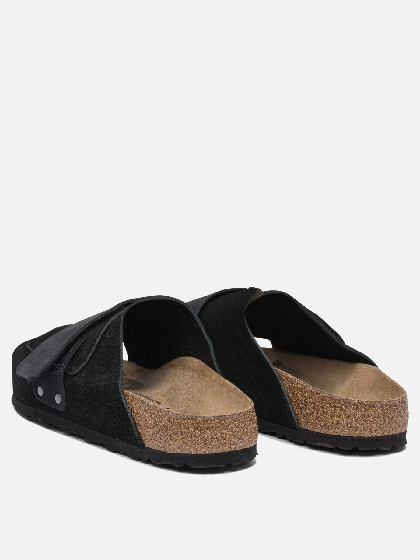 Slides 100% suede - 100% rubber  Nero - Birkenstock Uomo | PDP | VIETTI Online Store | thumbnail_4
