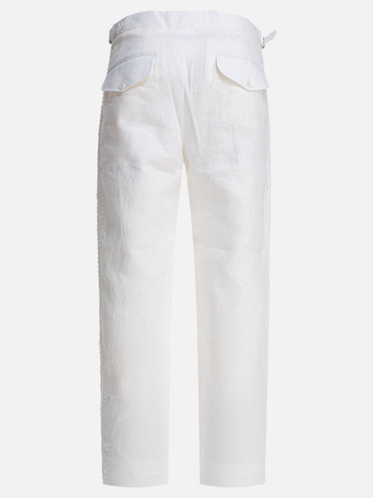 Leisure trousers Solid colour  White - Bode Men | PLP | VIETTI Online Store | 2
