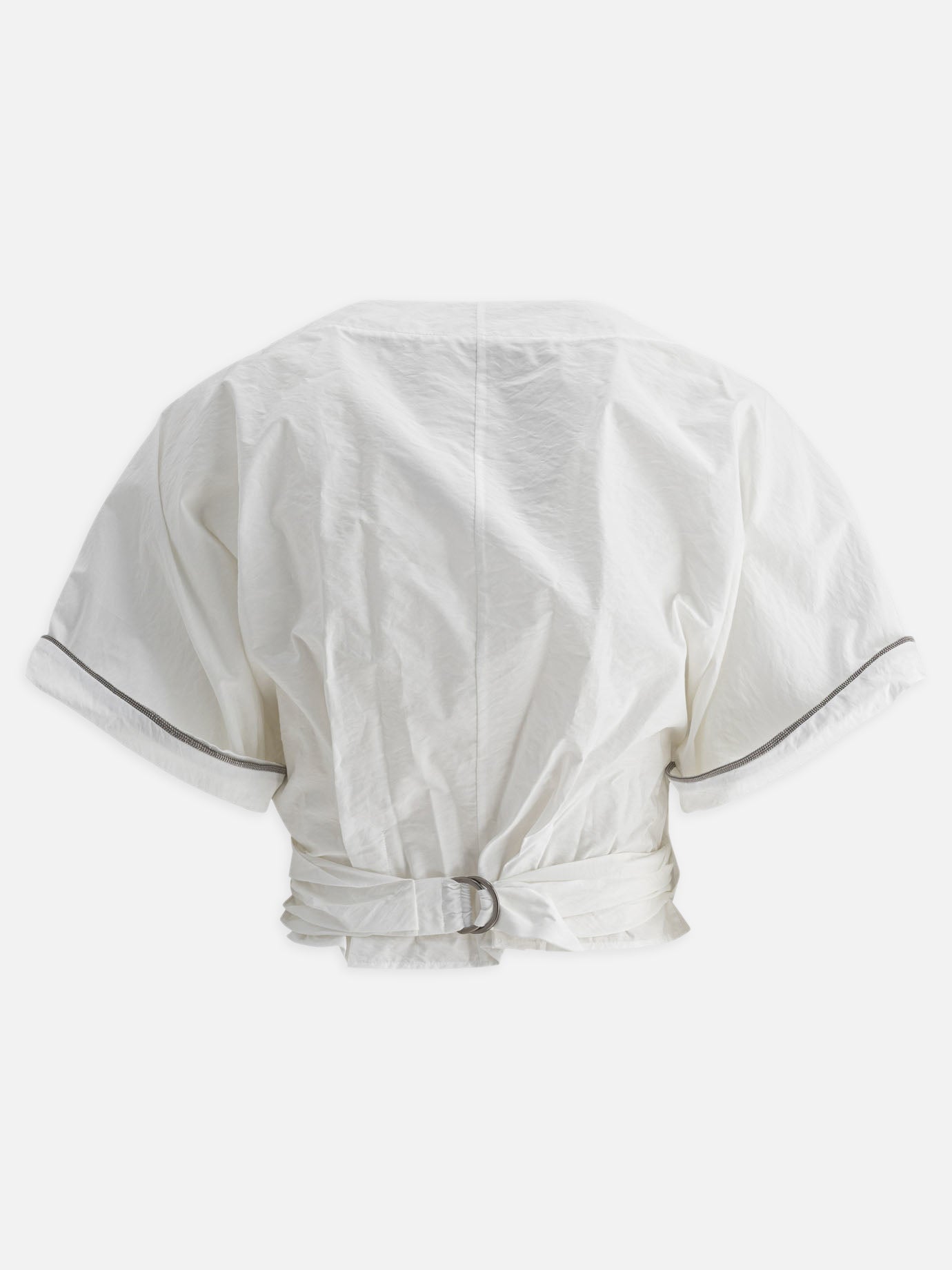 Crop top Solid colour  Bianco - Brunello Cucinelli Donna | PDP | VIETTI Online Store | thumbnail_2