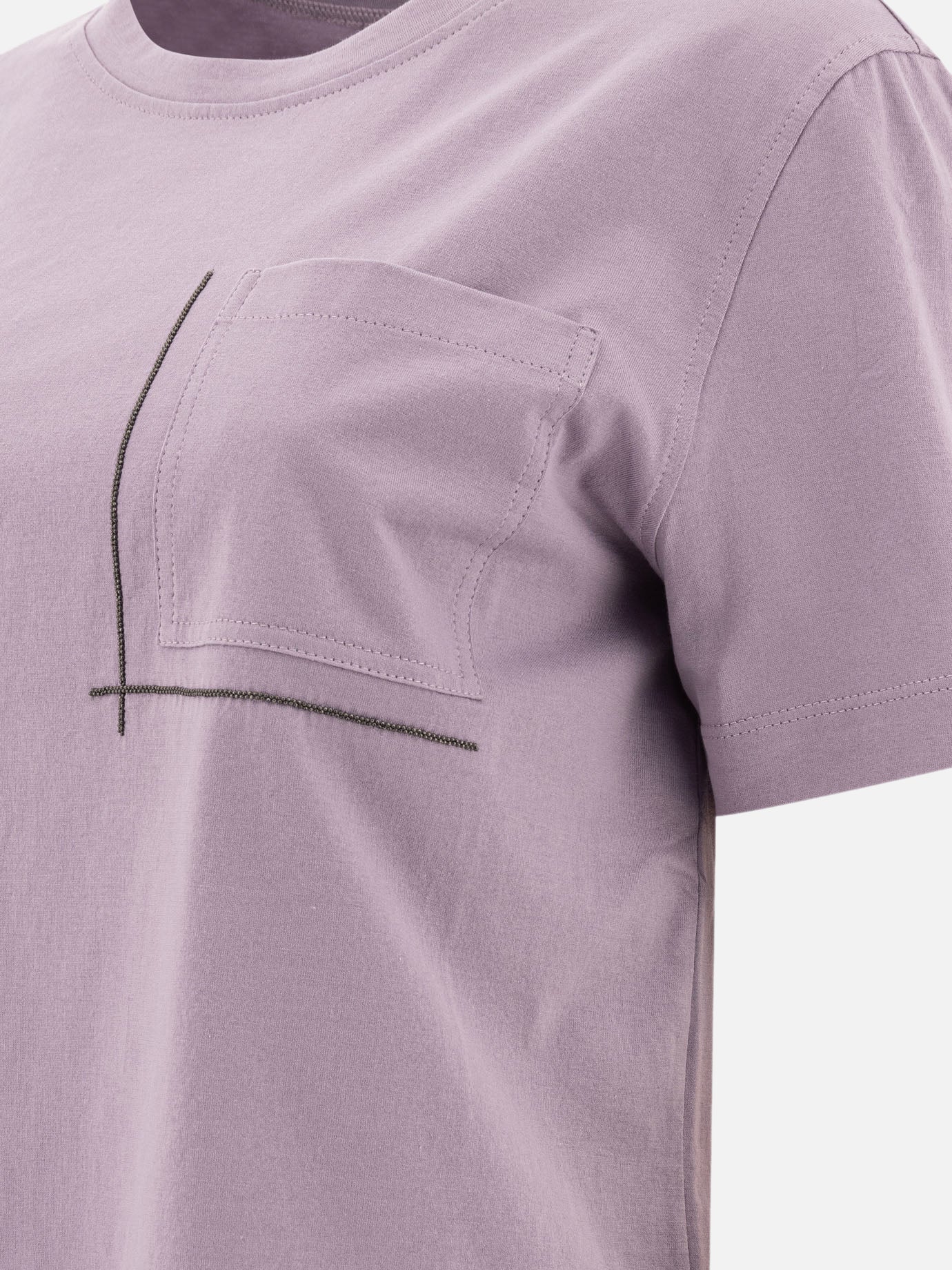 Crewneck t-shirts Solid colour  Purple - Brunello Cucinelli Women | PDP | VIETTI Online Store | thumbnail_4