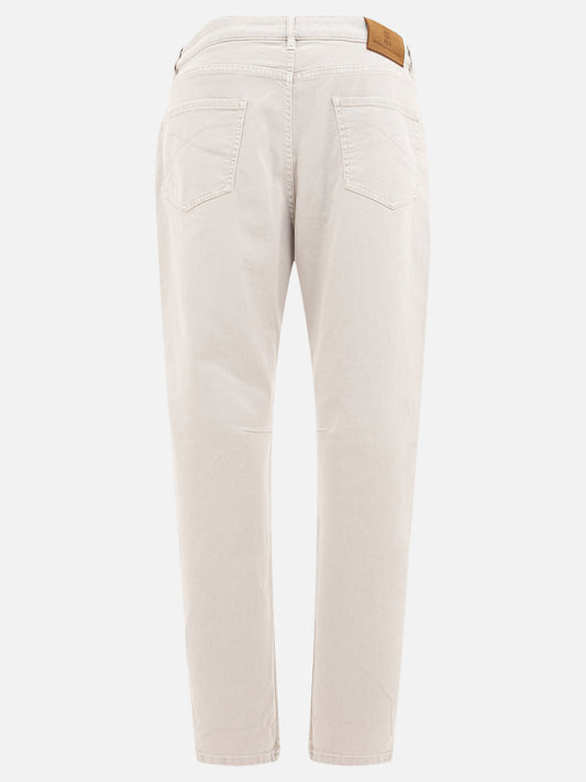 Straight-leg jeans Solid colour  Grey - Brunello Cucinelli Men | PLP | VIETTI Online Store | 2
