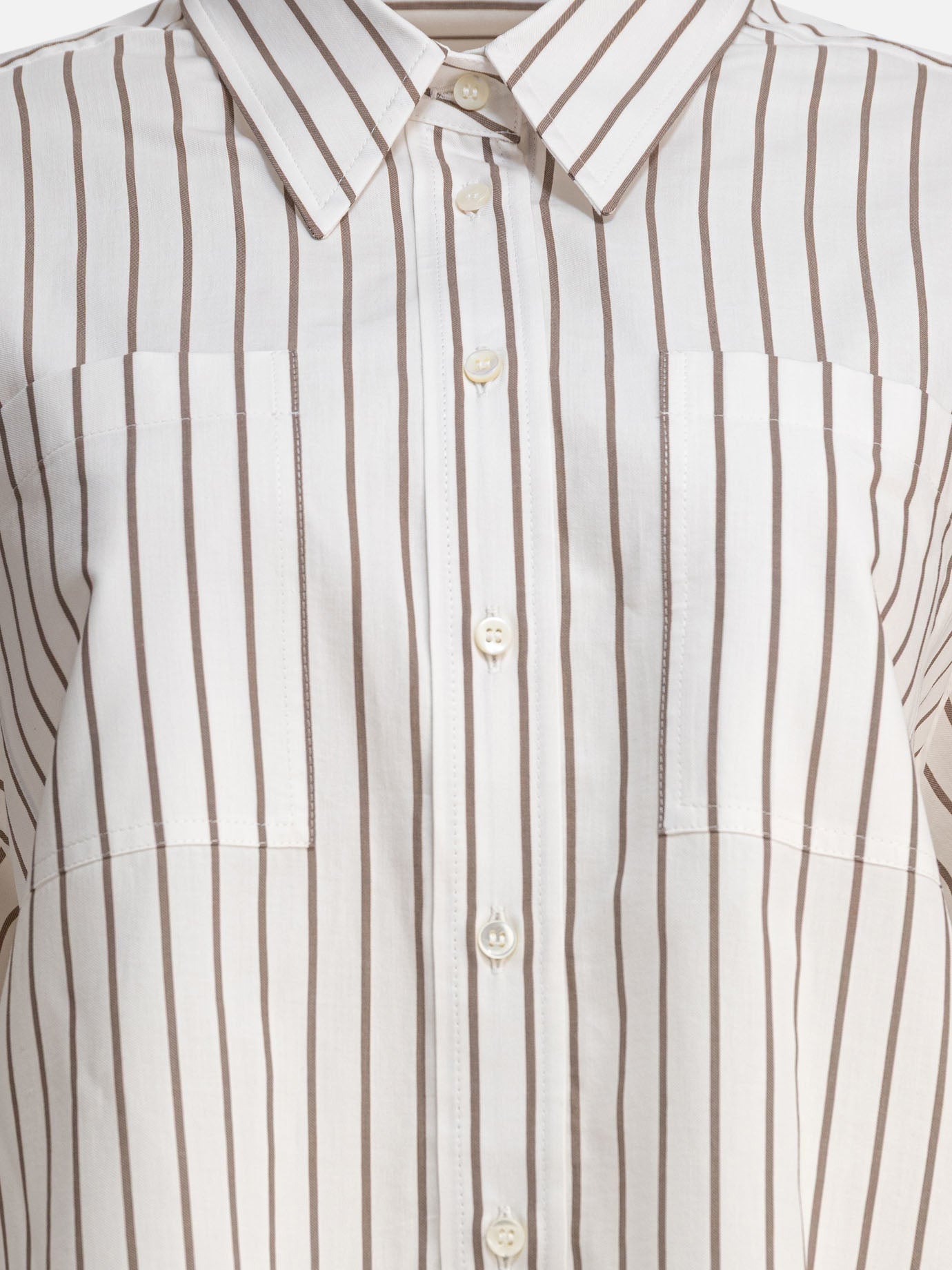Camicie casual Striped  Bianco - Brunello Cucinelli Donna | PDP | VIETTI Online Store | thumbnail_3