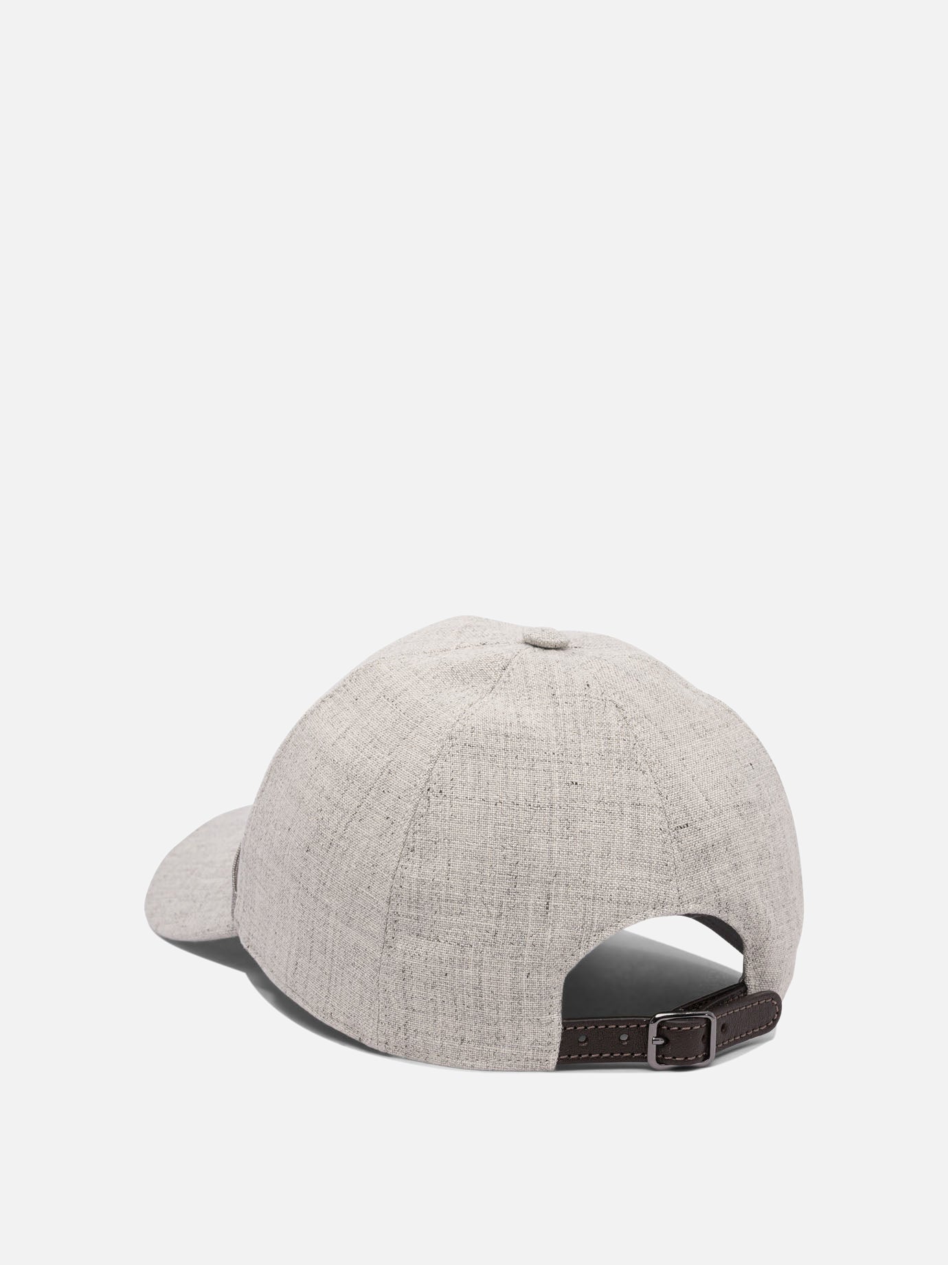 Baseball caps 100% linen  Grey - Brunello Cucinelli Women | PDP | VIETTI Online Store | thumbnail_3