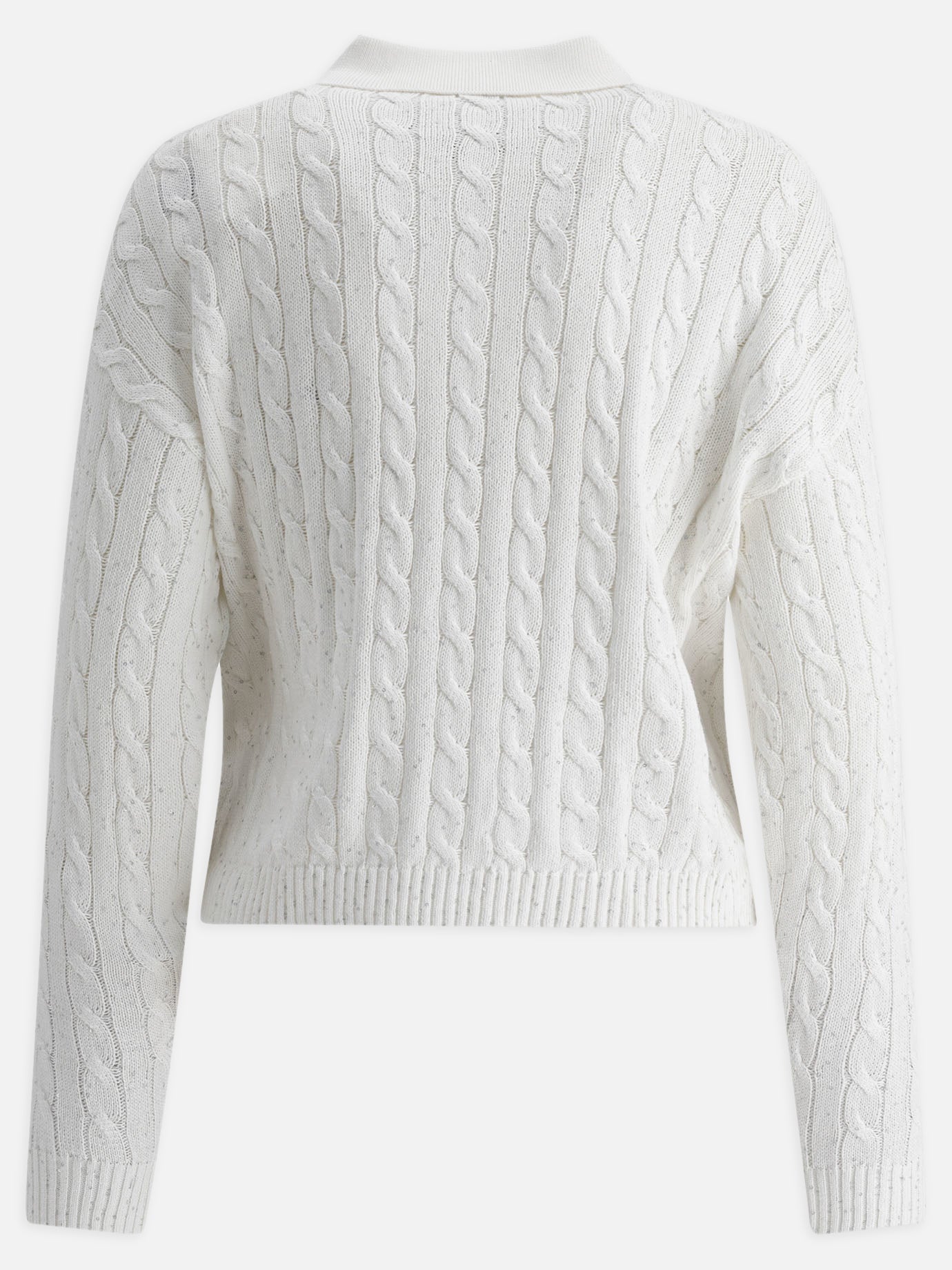 Polo shirts with buttons Solid colour  White - Brunello Cucinelli Women | PDP | VIETTI Online Store | Zoom-Modal_2
