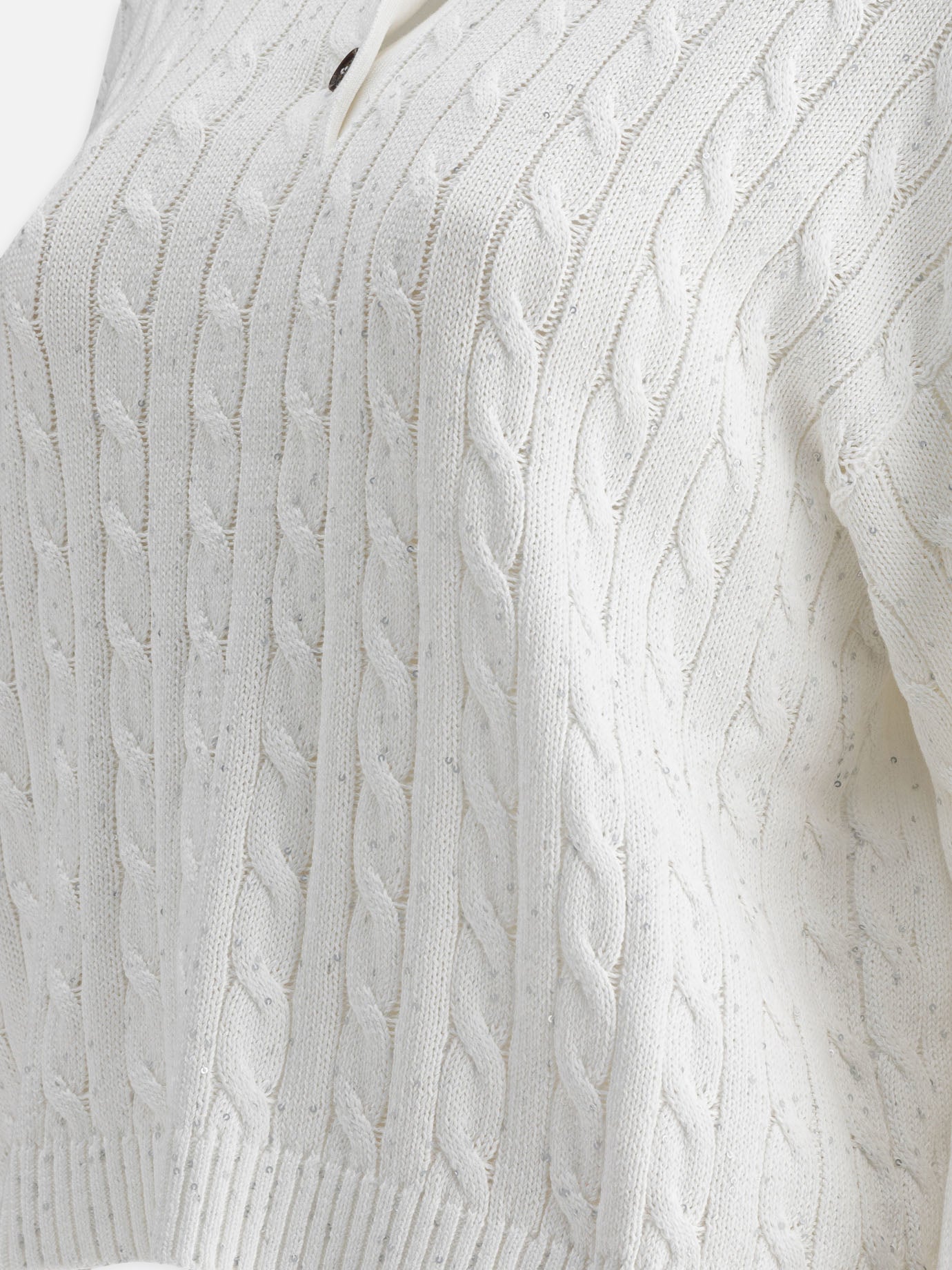 Polo shirts with buttons Solid colour  White - Brunello Cucinelli Women | PDP | VIETTI Online Store | thumbnail_4