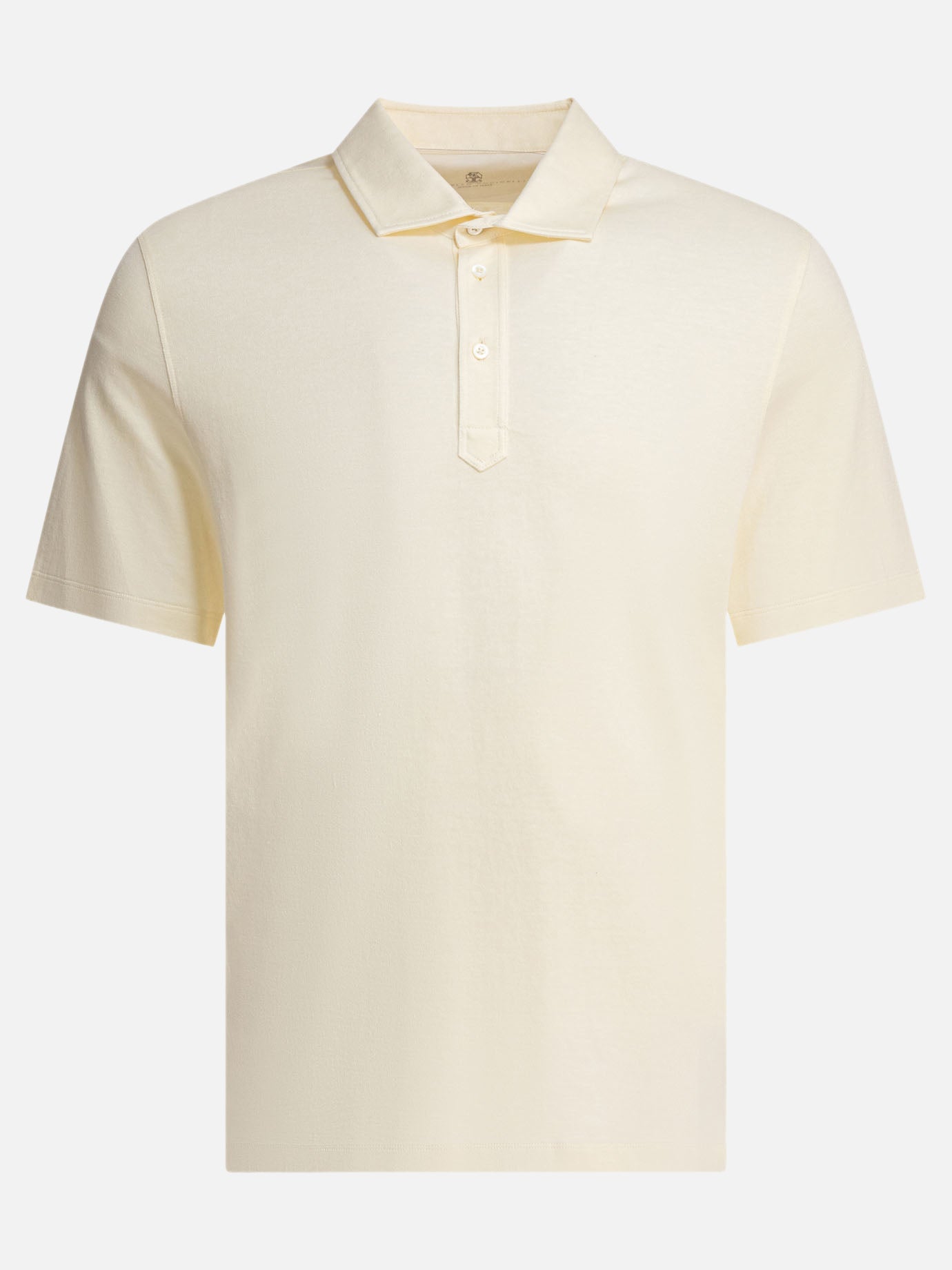 Polo shirts with buttons Solid colour  Beige - Brunello Cucinelli Men | PDP | VIETTI Online Store | thumbnail
