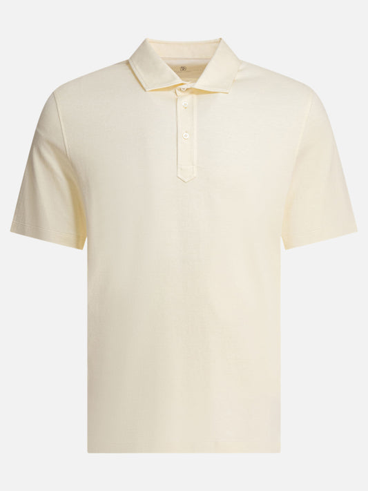 Polo shirts with buttons Solid colour  Beige - Brunello Cucinelli Men | PLP | VIETTI Online Store 

