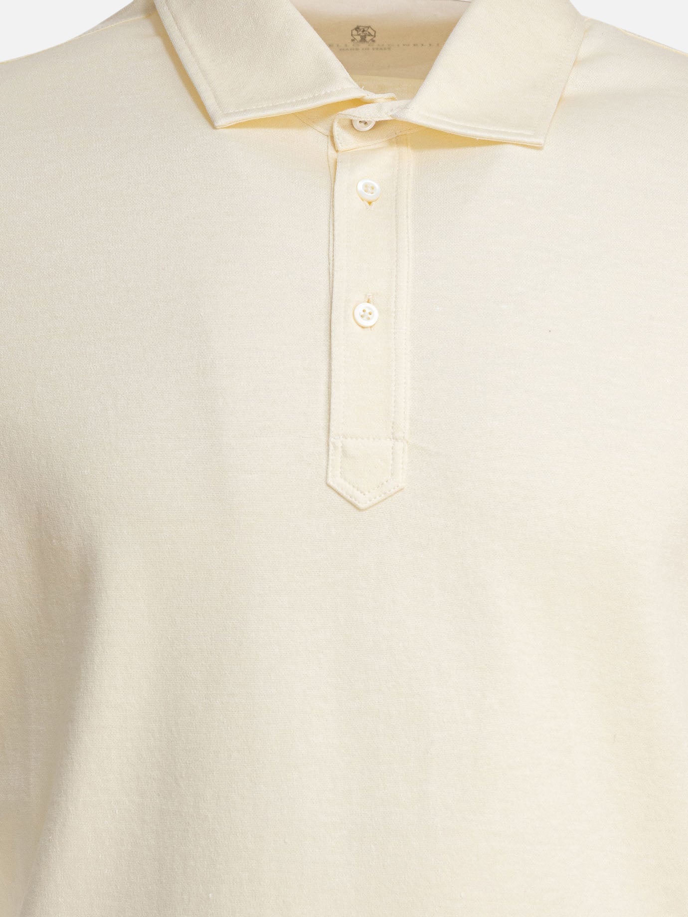 Polo shirts with buttons Solid colour  Beige - Brunello Cucinelli Men | PDP | VIETTI Online Store | thumbnail_3