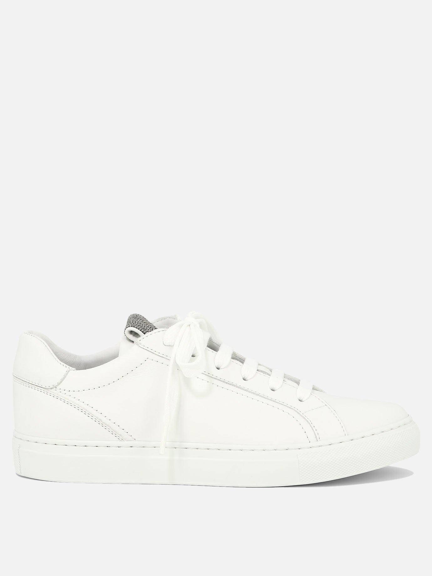 Sneaker basse 100% leather - 100% rubber  Bianco - Brunello Cucinelli Donna | PDP | VIETTI Online Store | thumbnail